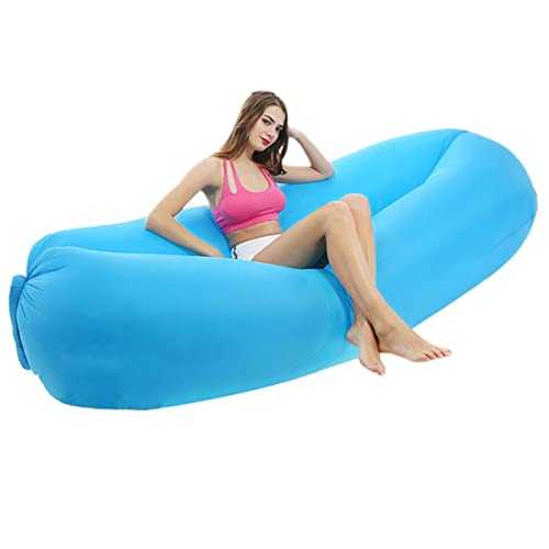 ZTOONE Inflatable Lounger Couch Air Lounger Lazy Sofa with Carry Bag,Hammock Inflatable Mattress Inflatable Bed Pool Float for Swim,Camping,Beach,Hiking,Park,Backyard, Pool, Picnics (Blue)