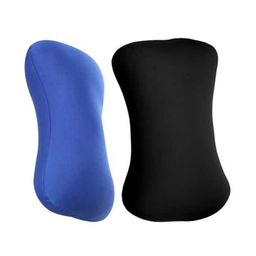 Toddmomy 2Pcs Portable Camping Neck Pillow Set Comfortable Particle Headrest for Car Office Chair and Outdoor Use + Royal