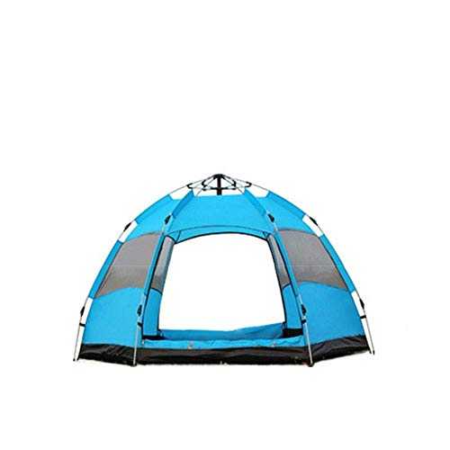 Tent Fully Automatic Double Deck Hex Tent Outdoor 5-8 People Camping Rainproof Fast Open Beach for Backpacking Fishing
