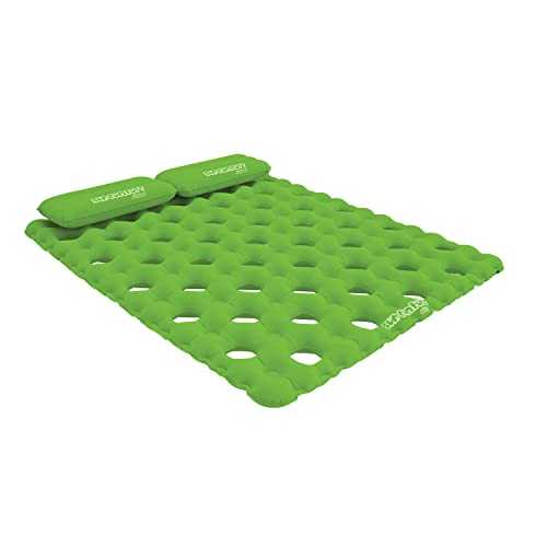 AIRHEAD SUN COMFORT COOL SUEDE Double Pool Mattress, Lime (AHSC-016)