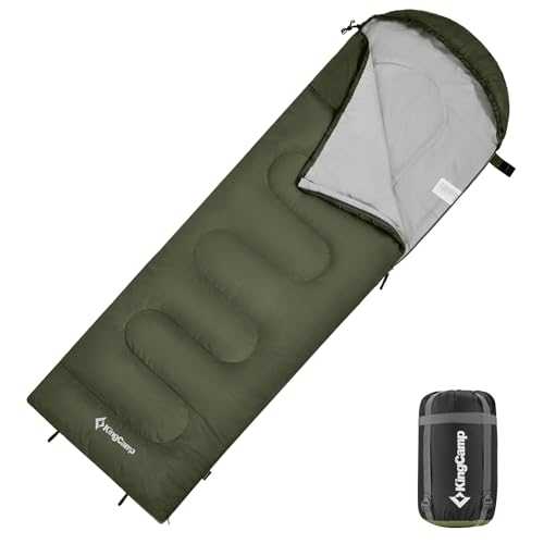 KingCamp Sleeping Bag 3 Season- Lightweight Waterproof Camping Sleeping Bag Indoor & Outdoor Use for Adults Kids for Hiking Backpacking and Camping with Compression Sack