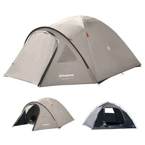 KingCamp Camping Tent for 4 Man, Ultralight Waterproof Dome Tent, Compact and Backpack-Friendly, Ideal Tent for Camping, Trekking and Outdoors