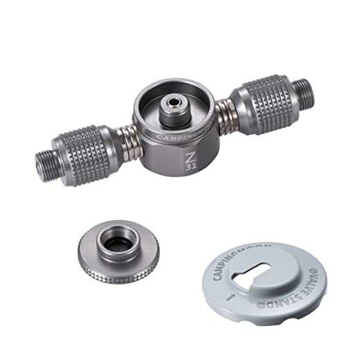 CAMPING MOON Adapter for EN417 Lindal Valve, 3 Outlet Camping Stove, CNC Machined, Self-Sealing Valve, 360 Degree Revolving, Ideal for Gas Canisters, 10x3x3.94 cm, 110g