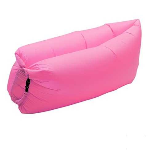 CUTSUGOK Inflatable Lounger Air Sofa with Carry Bag Waterproof Lazy Couch for Camping, Beach, Park, Pool, Hiking pink