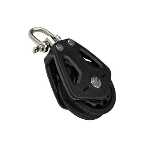 BGTSF Pulley Wheel Heavy Duty Nylon Pulley For Canoe Universal Head Accessory For Canoe Sailboats Yacht Slide Rail Anchor Trolle Boat Accessories Marine
