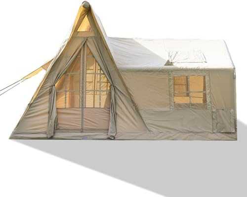 Inflatable Outdoor Shelter Large Camping Cabin Tent for Glamping with Rain & Sun Protection and Multi-Faceted Ventilation - Blow Up Outdoor Sanctuary