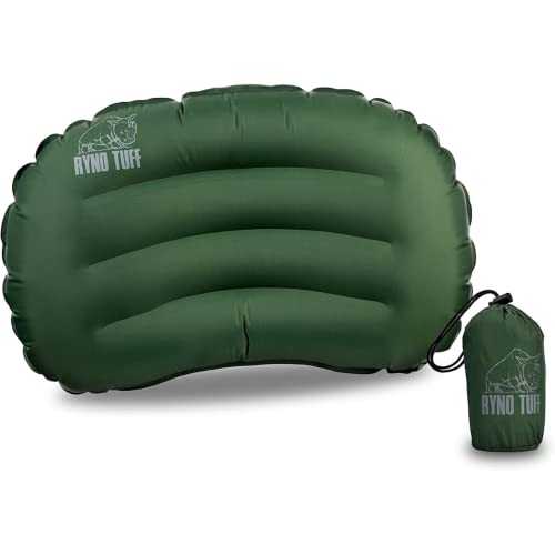 Ryno Tuff Ultralight Camping Pillow - Portable, Durable, and Inflatable Travel Pillow Provides Comfort and Insulation While Camping, Backpacking, Thru Hiking and Traveling. Carry Bag Included