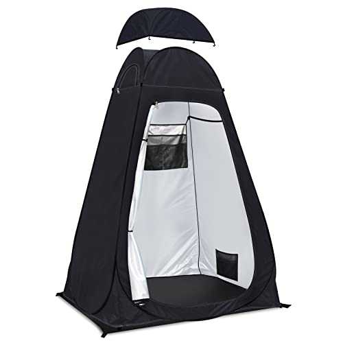 Pop Up Toilet Tent riggoo Portable Shower Toilet Tents for Camping Privacy Outdoor Changing Room for Beach Fishing Hiking Sun Shelter (UV Protection)