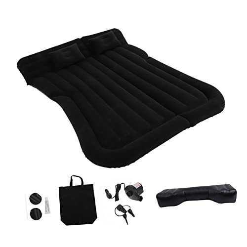 1Set Car Inflatable Mattress for Travel Air Mattress for Outdoor Use Practical with Flocked Surface and Footrest for Camping and Road Trips Fits Rear Seats
