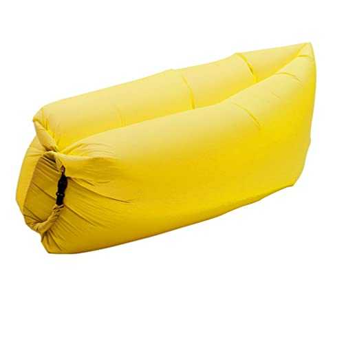Inflatable Lounger Air Sofa with Carry Bag Waterproof Lazy Couch for Camping, Beach, Park, Pool, Hiking yellow