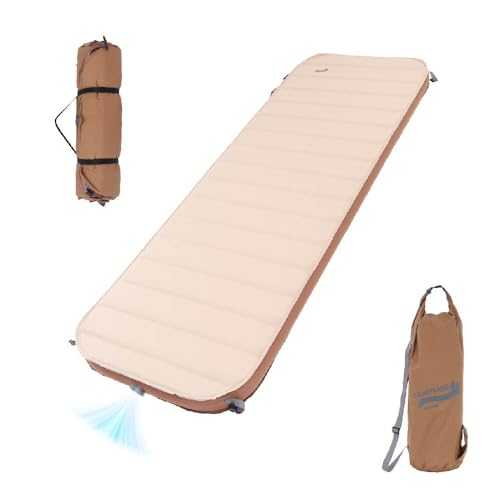 Camphor Designs Thick Luxury Self Inflating Single Sleeping Pad with Solid Foam| Portable Inflatable Roll Up Camping Air Mattress 3.1" Thick | Adult Ourdoor Camping Rooftop Tent Van SUV