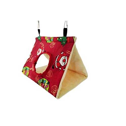 Cat Hammocks Winter Warm Pet Bird Parrot Bed Cage Cabin Tent Bed Fluffy Hanging Cave Bird Nest Bird House Bed (Color : B, Size : Medium) (B Medium)