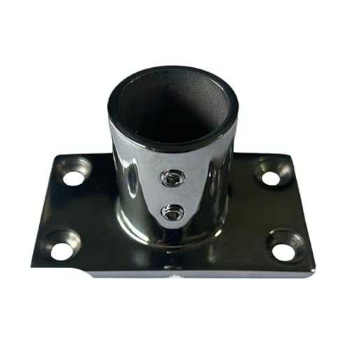 22mm, 25mm, 32mm 316 Stainless Steel Ship Yacht Fittings Marine Hardware Pipe Fittings Square Pipe Seat 90° Marine Yacht Hardware Boat Accessories Marine(25mm)