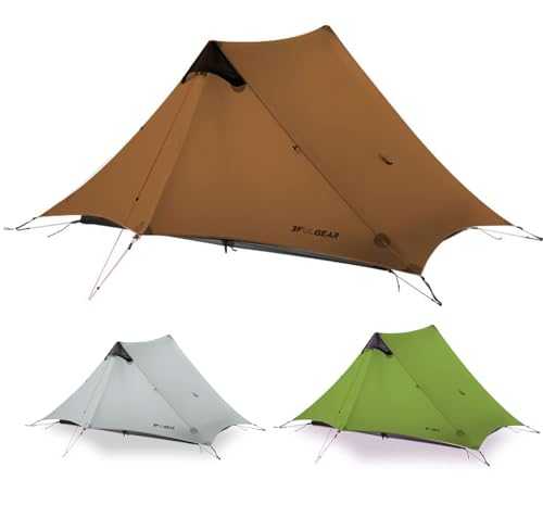 ROOMEDAL 3F UL Gear Lanshan Ultralight Tent Waterproof Professional Hiking Tent 1 Person/2 Person Tents for Camping 3 Season/4 Season Backpacking Tent