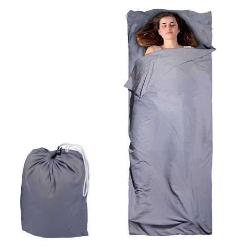 Lightweight Sleeping Bag Liner, Single & Double, Camping, Travel Sleep Sack for Backpacking, Hotels & Hostels