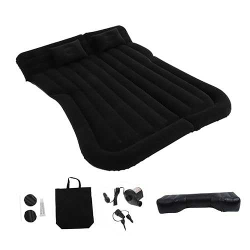 1Set Portable Inflatable Mattress for Car Travel Backseat with Flocked Surface Durable and Practical Outdoor Air Mattress for Camping and Road Trips