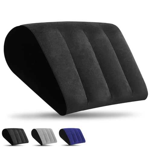 Triangular Inflatable Wedge Cushion – Camping Pillows, Travel, Reflux Pillow, Wedge Bed Pillow for Relieving Sleep Apnea, Back Pain, Acid Reflux and Knee Pain