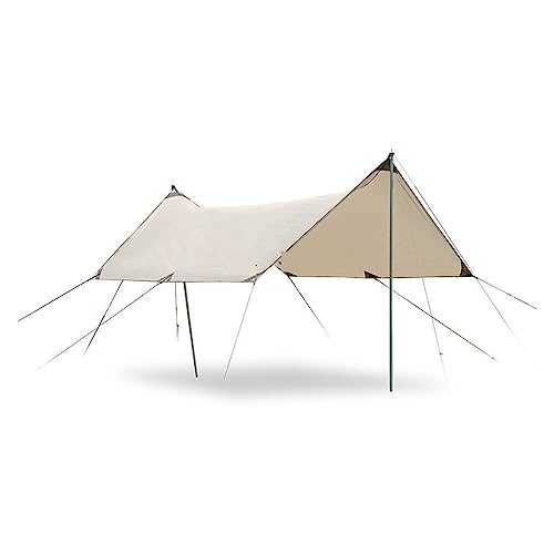 Tents for Camping, Camping Ultralight Waterproof Nylon Sun Shade Tent Awning Outdoor Garden Beach Sun Shelter For 4-6 Person With Rod