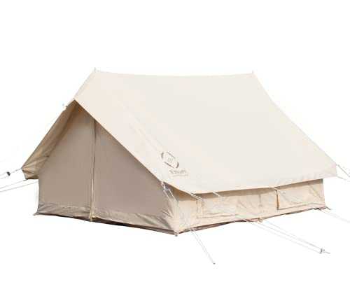 S'more Camping Tent, Tc Cotton Canvas Glamping Tent for up to 4 People, Large and Spacious 4 Season Tent for Hiking Backpacking, Ideal for Families or Groups of Friends