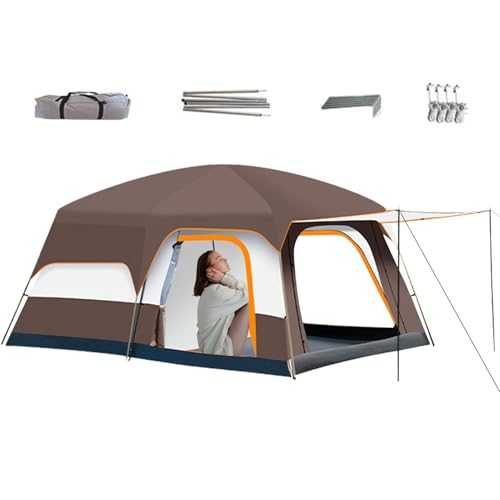 Camping Tent, Family Cabin Multi-Room Shelter, 122.05x82.68x70.87 Inches Windproof Design & Lightweight, Spacious for Outdoor Adventures, Backpacking, Backyard, Beach, Hiking