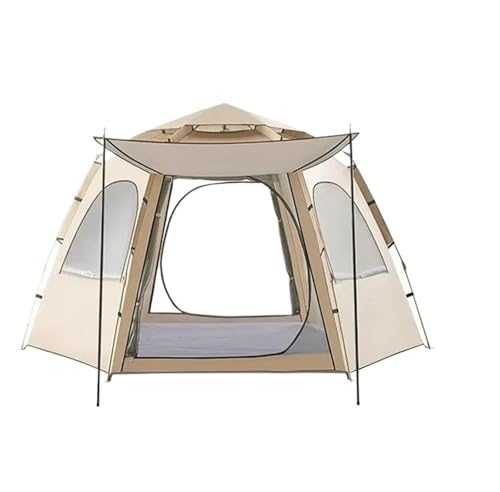 Ice Fishing Tent 5-9 Person Outdoor Folding Tent Instant Pop Up Tent Portable Automatic Waterproof Camping Tent With Canopy For Hiking Picnic New Shelters(5-8 Khaki persons)