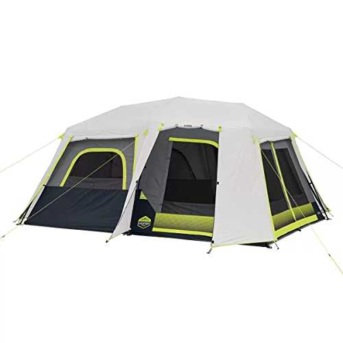 Core 10 Person Instant Cabin Tent with Screen Room 14' x 10', Grey, L