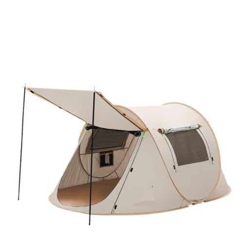 Tent Open In One Second Fully Automatic Tent Outdoor Portable Folding Camping Camping Overnight Thickened Silver Tent Camping Tent