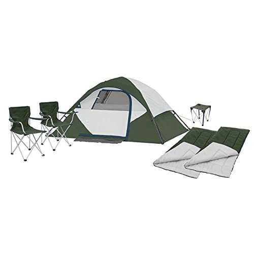 Green Camping Combo Includes Tent Chairs Sleeping Bags Table Roof Top Tent Beach Tent