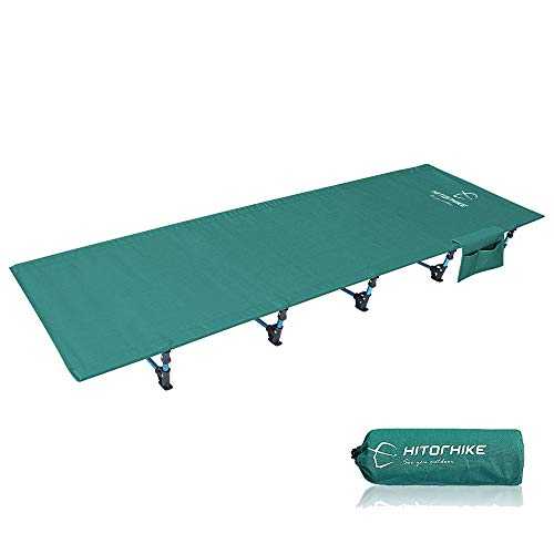 WXQZHF Folding bed Folding Beds Folding Camping Bed Travel Outdoor Hiking Super Lightweight Camp Aluminum Bed Single Folding Beds (Color : Blue, Size : 190 * 70 * 17cm)