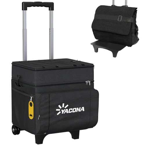 Cooler with Wheels and Handle, 50 Can Rolling Cooler, Portable Collapsible Soft Cooler Bag with Wheels,Leakproof Insulated Wheeled Cooler for Beach, Camping, Patio Travel, Outdoor, Ball Fields