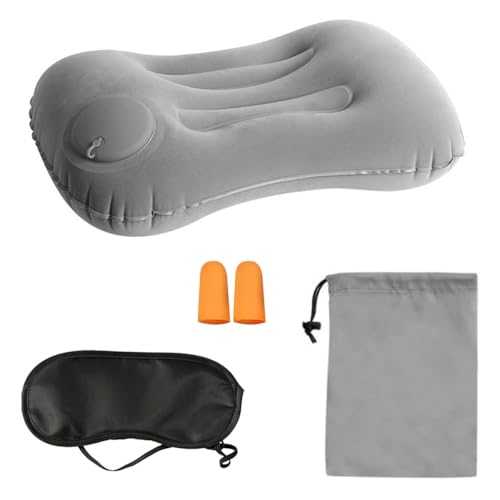 mkemka Inflatable Camping Pillows Inflatable Travel Pillow Compact Beach Pillow with Storage Bag Comfortable Air Pillow Inflatable Pillows for Camping Hiking Backpacking Beach