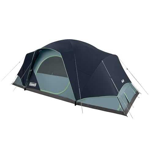 Coleman Skydome XL Large Family Tent, Weatherproof 8/12 Person Tent Sets Up in 5 Mins, Rainfly & Carry Bag Included, Made of PFAS-Free Materials