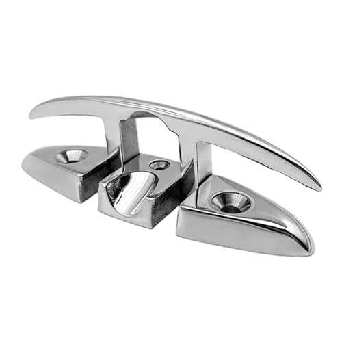 BGTSF 316 Stainless Steel Boat Folding Cleat Dock Hardware Flip Up Dock Cleat Boat Hook For Docking 5/6 Inch Boat Accessories Marine