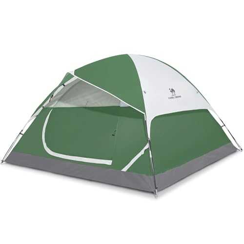 CAMEL CROWN 2/3/4/5 Person Camping Dome Tent, Waterproof, Spacious, Lightweight, Portable Backpack Tent for Outdoor Camping/Hiking