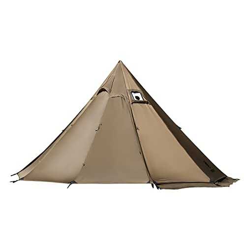 OneTigris Northgaze 2~4 Person Lightweight Hot Tent with Stove Jack,5.3lb, 4 Season Waterproof Lightweight Wind-Resistant for Camping Backpacking Hiking Hunting Fishing