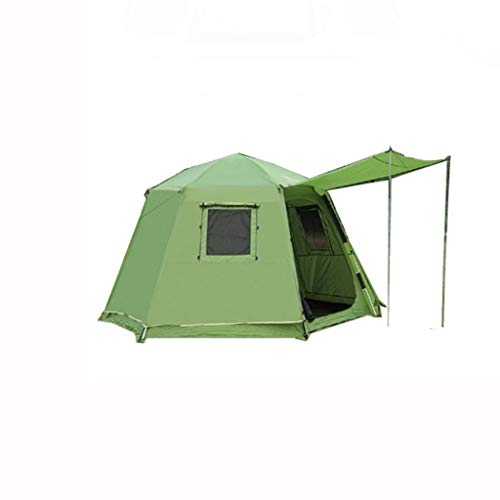 Tent outdoor 3-4 people fully automatic two-bedroom one hall wild 5-6-8 people camping camping supplies thick rainproof pop-up large camping tent cabin beach tent quick installation waterproo