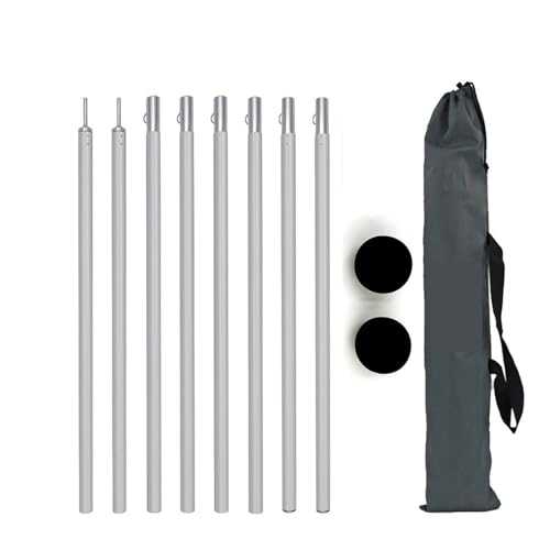 GSHUPIOU Telescopic Tarp Poles，Adjustable Tent Poles Adjustable Tarp Poles Aluminum Awning Support Pole with Storage Bag Lightweight Support Rods for Camping Awning Rod Holder Tent Poles