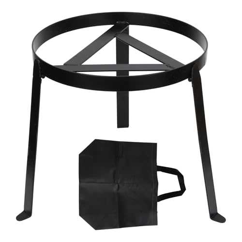 Camping Cooking Tripod, Folding Campfire Tripod Fire Pit Stand Heavy Duty Open Fire Cooking Stand Portable Camping Equipment Foldable Cookware Rack for Outdoor Kitchen Cast Iron Dutch Oven Grill