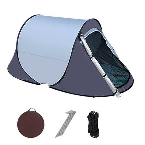 1-2 Person pop-up Tent - Instant Setup Waterproof Camping Tent With Sun Protection | Includes 8 Pegs & Windproof Ropes | Compact Storage Bag For Hiking, Backpacking & Family Outdoors