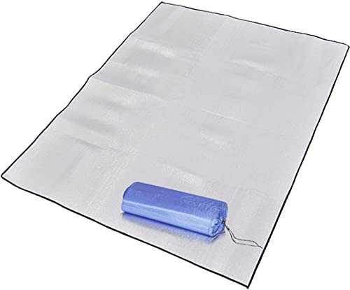 Aluminium Foil Insulation Mat, Sleeping Mat, 200 x 150 cm, Foam Mats, Heat Insulating Blanket, Ultralight Floor Mat, Foldable Tent Mat, Sleeping Mat, Thermal Mat, Compact, Lightweight for Camping,