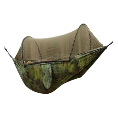 Hammock Outdoor Outdoor Camping Camping Hammock Sheet Double Automatic Quick-open Pole Mosquito Net Anti-rollover Hammock Hammock Lightweight(B)