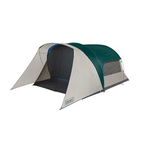 Coleman 4-Person Cabin Camping Tent with Screen Room, Evergreen