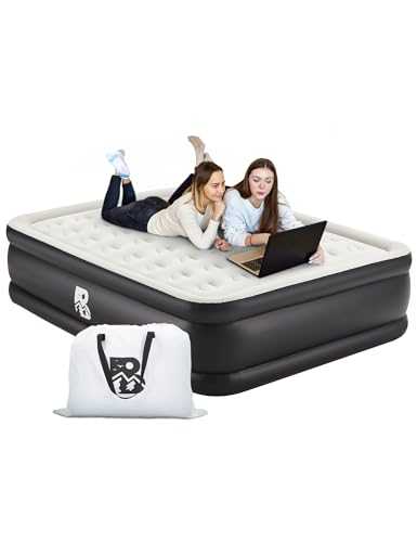 BUPPLEE Air Mattress with Built in Pump - Upgraded Twin Blow Up Mattress