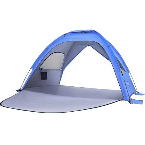 TEHAUX 659c Tent for Camping Uv Blocking Sun Shelter 4 Ventilated Walls Large Space for 2-3 Adults Easy Setup