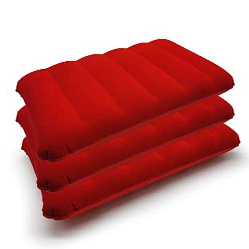 Breadom Soft Inflatable Camping Travel Pillow Cushion - Compact Air Blow Up Pillow for Beach Sun Lounger Sunbathing Backpacking Hiking,3pcs()