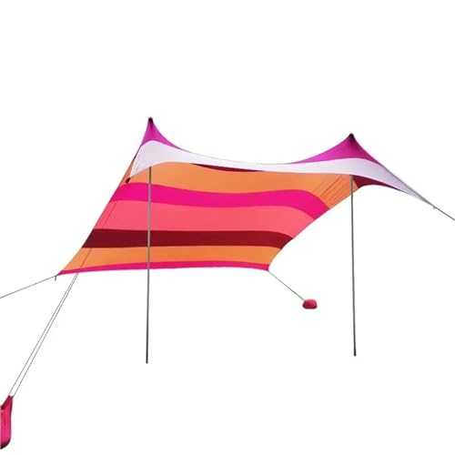 Summer Tent For Travel, Garden, Beach, Lycra Fabric Canopy For Camping, 225cm For Outdoors(Red)