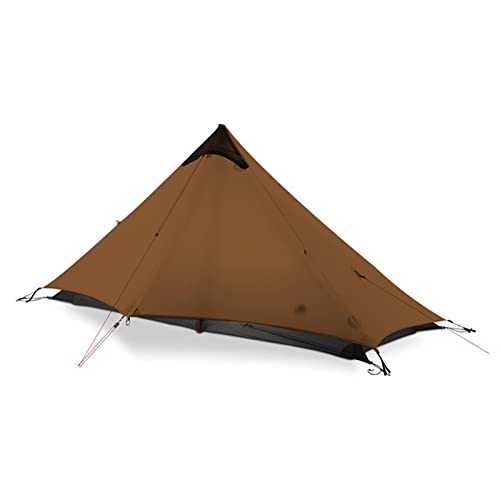 Camping Tents,2022 New Version 230cm Ultralight Camping 3/4 Season 15d Silnylon Rodless Tent (Color : Khaki, Size : 1P 3 Season)