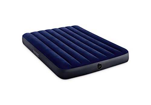 Intex 64758E Dura-Beam Standard Downy Air Mattress: Fiber-Tech, Full Size, 10in Bed Height, 600lb Weight Capacity, Pump Sold Separately