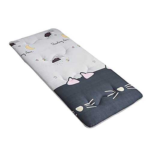 Futon Mattress Foldable Roll Up with Strong Corner Straps Portable Sleeping Pad for Camping Soft Cozy Polyester Fiber Single/Double Size Thicken Upholstered Ideal for Adults F 90x200cm (35x79inch)