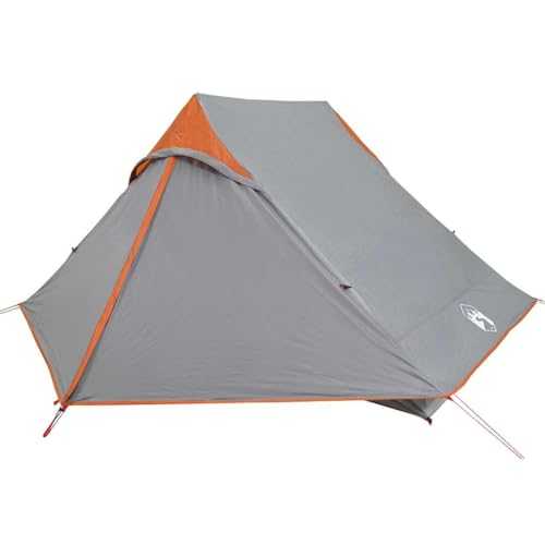 vidaXL Camping Tent 2-Person - Lightweight Patio Dome - Waterproof and Portable with Detachable Rainfly and E-Port - 225 x 136 x 133 cm - Grey